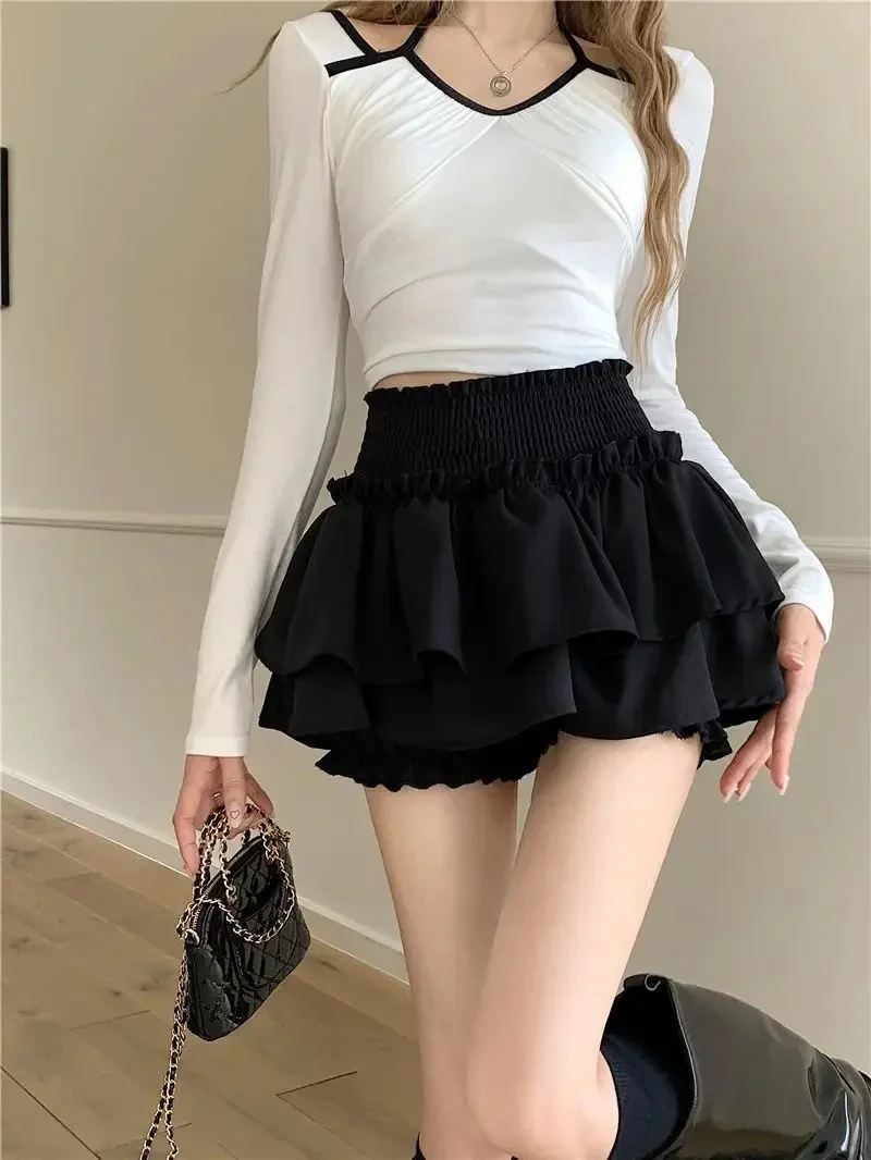 Naisten röyhelö High-Waist Lolita hameen - Image 6