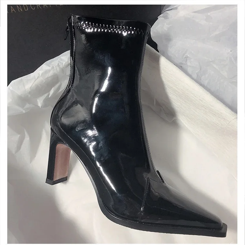 Naisten Saappaat Terävä Nenä Keinotekoista Nahkaa Elegantti Muotoilu - Image 3