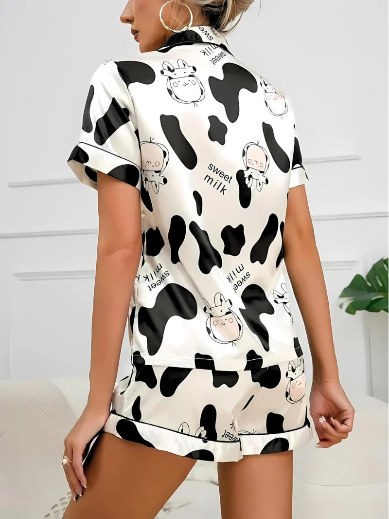 Naisten Satin Pijama Setti Tyylikäs Muotoilu - Image 3