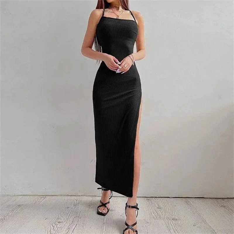 Naisten selkätön Halter kaula Bodycon mekko - Image 7