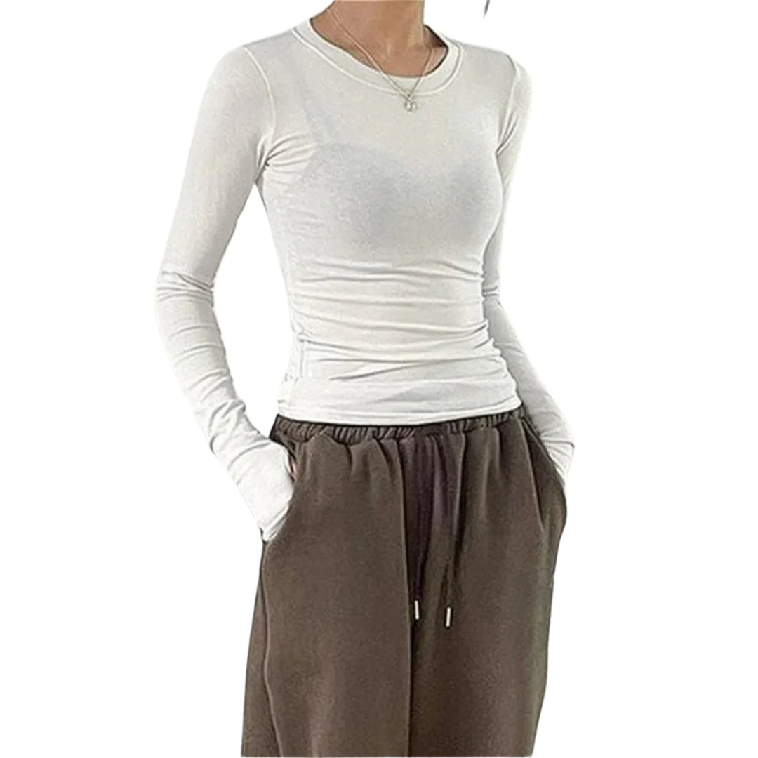 Naisten Slim Fit Round Neck Topit - Image 2