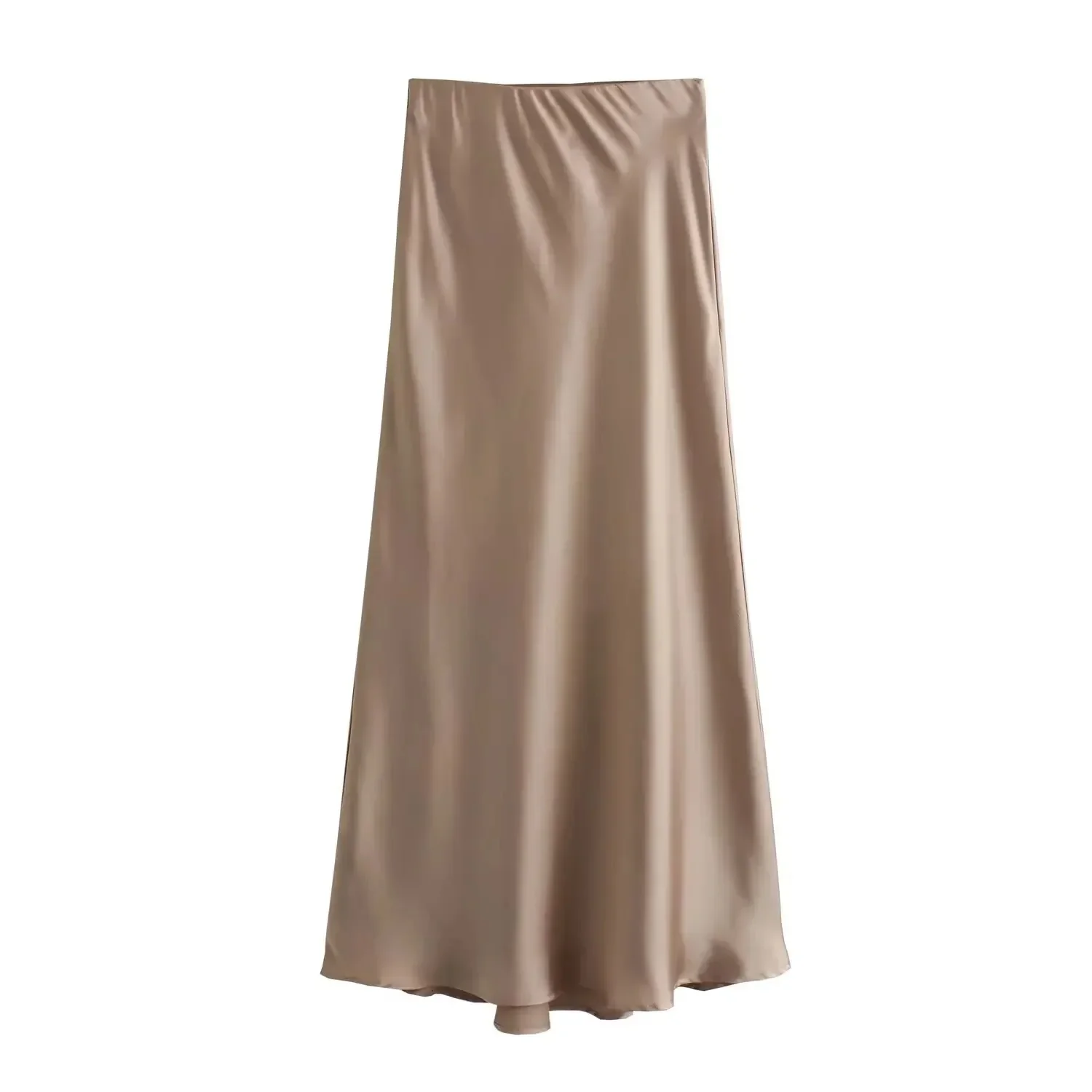 Naisten Slim Fit Polyesterisatiinihame Kiristysnauha Mekko - Image 5