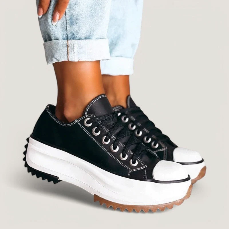 Naisten Sneakers Korkealla Pohjalla Mukava Synteettinen Materiaali - Image 3