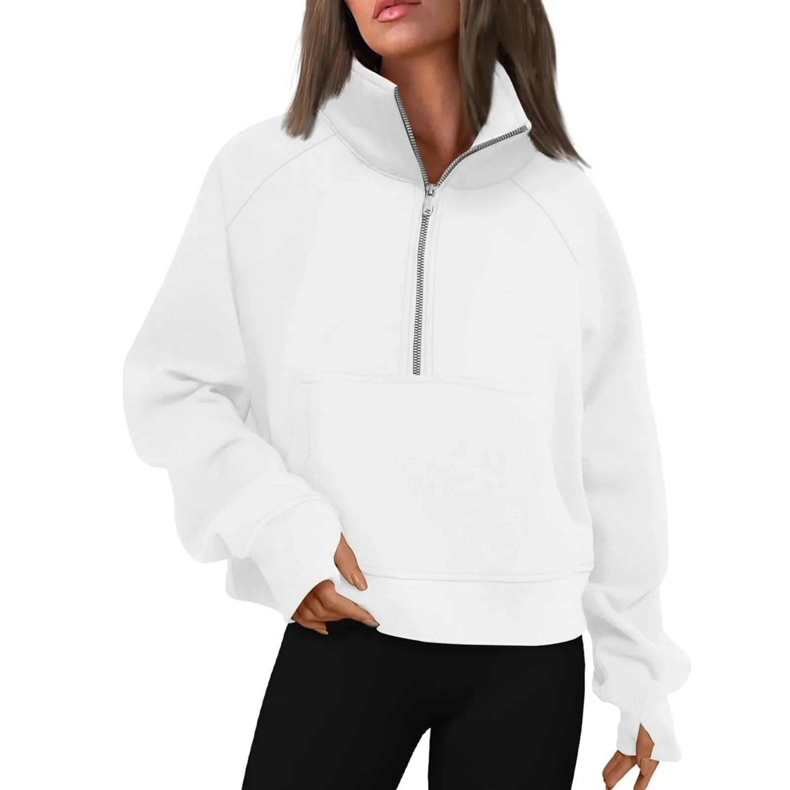 Naisten Stand Collar Fleece takki - Image 11