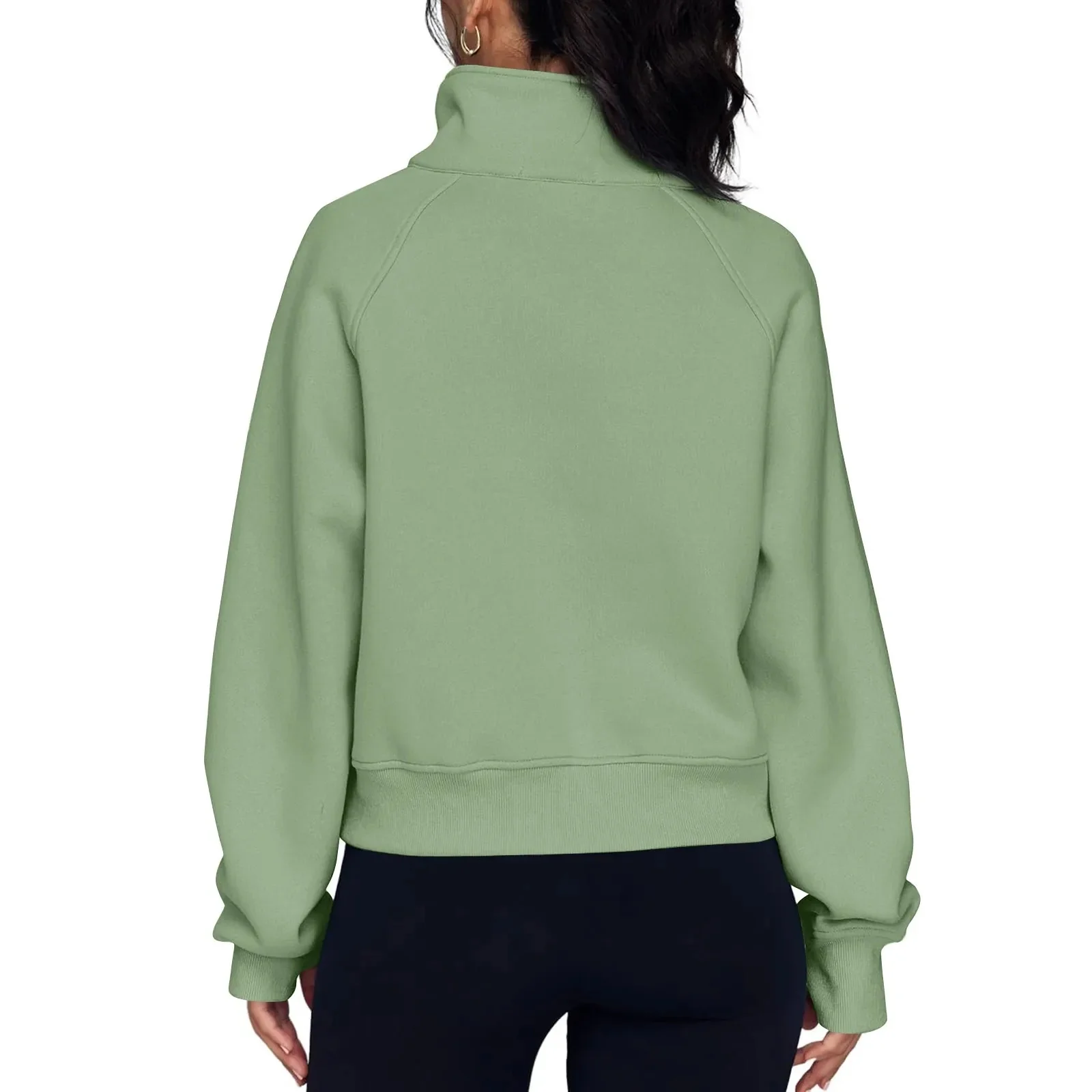 Naisten Stand Collar Fleece takki - Image 13