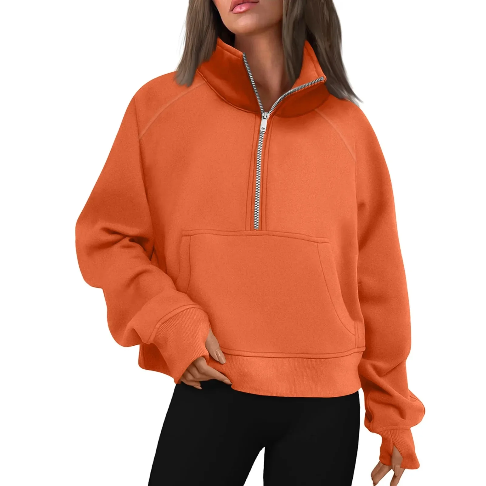 Naisten Stand Collar Fleece takki - Image 8