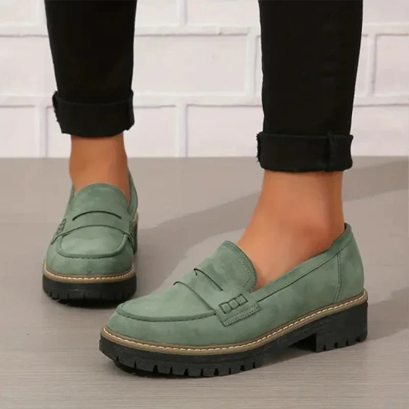 Naisten Suede Loaferit Paksulla Pohjalla - Image 6