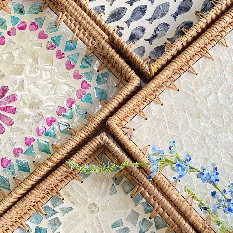 Naisten Suorakaiteen Muotoinen Tarjoilulautanen Taiteellisella Mosaiikilla - Image 4