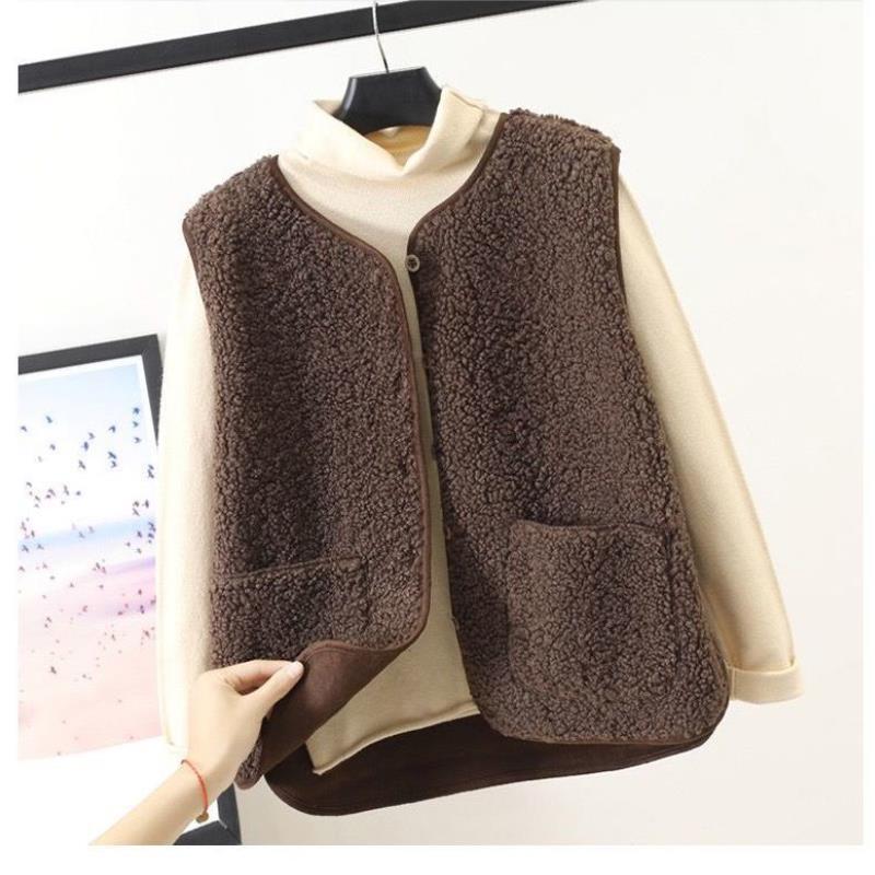 Naisten Talvitakki Lammastakkiväri Pehmeä Fleece - Image 2