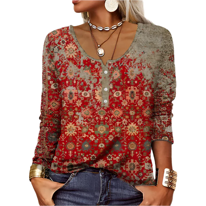 Naisten Toppi Vintage-tyyli Hengittävä Materiaali