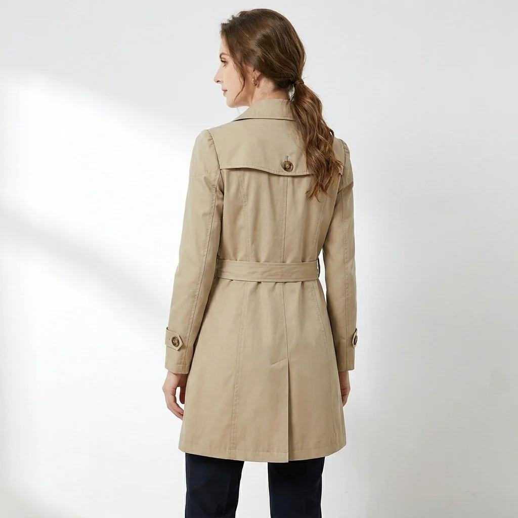 Naisten Trenchcoat Moderni Muotoilu - Image 2