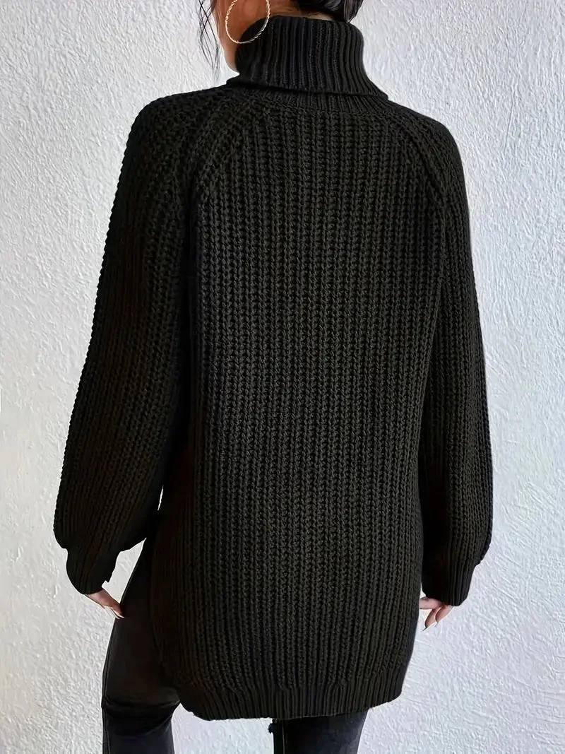 Naisten Turtleneck Neule Premium Puuvillasta - Image 4