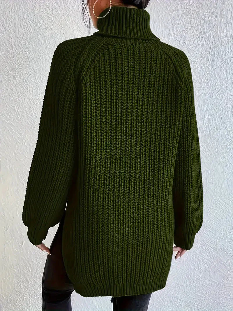 Naisten Turtleneck Neule Premium Puuvillasta - Image 6