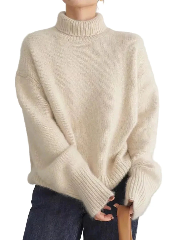 Naisten Turtleneck Paita Klassinen