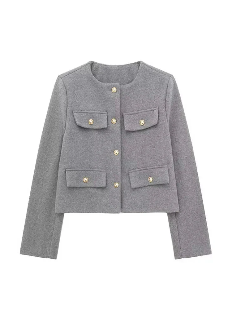 Naisten Tweed Bleiseri Räätälöity - Image 8