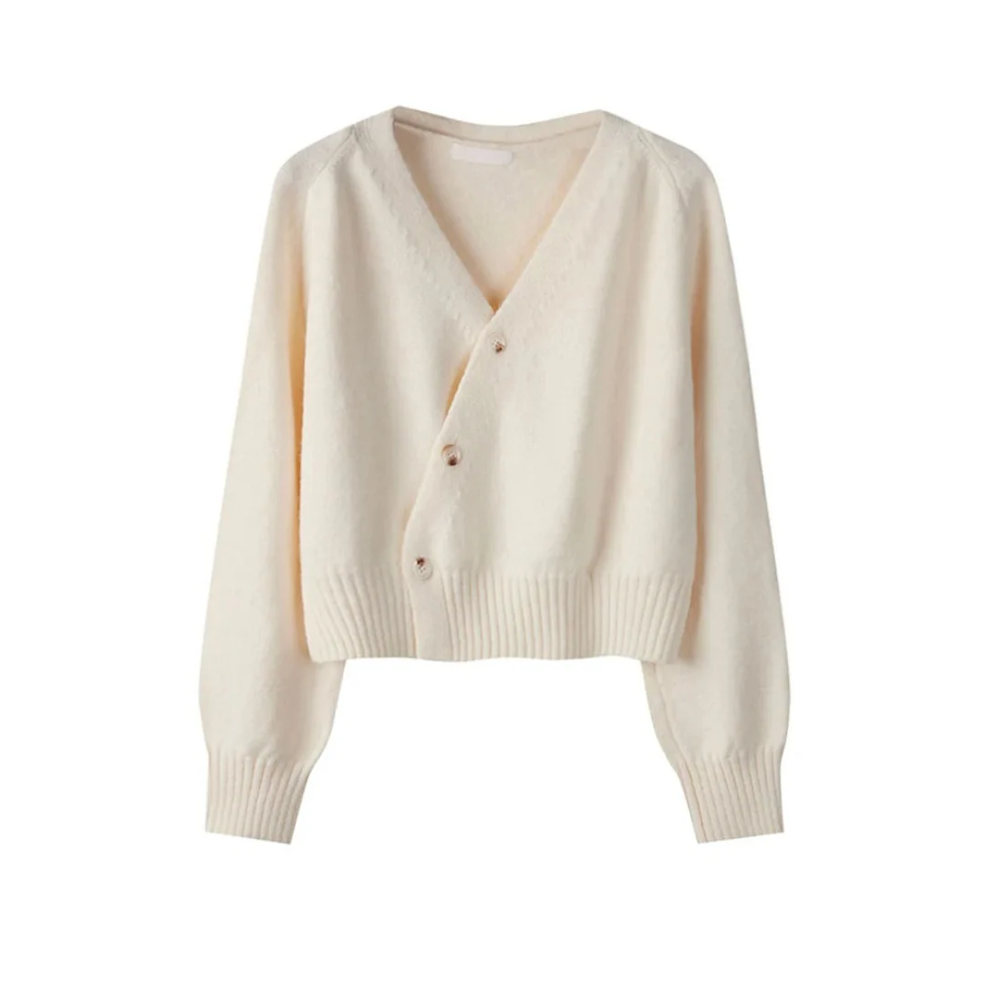 Naisten V-kaula-aukkoinen Skew Knot Cardigan - Image 2