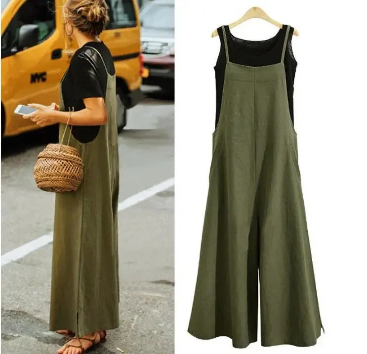 Naisten yleinen hihaton löysä Jumpsuit - Image 10
