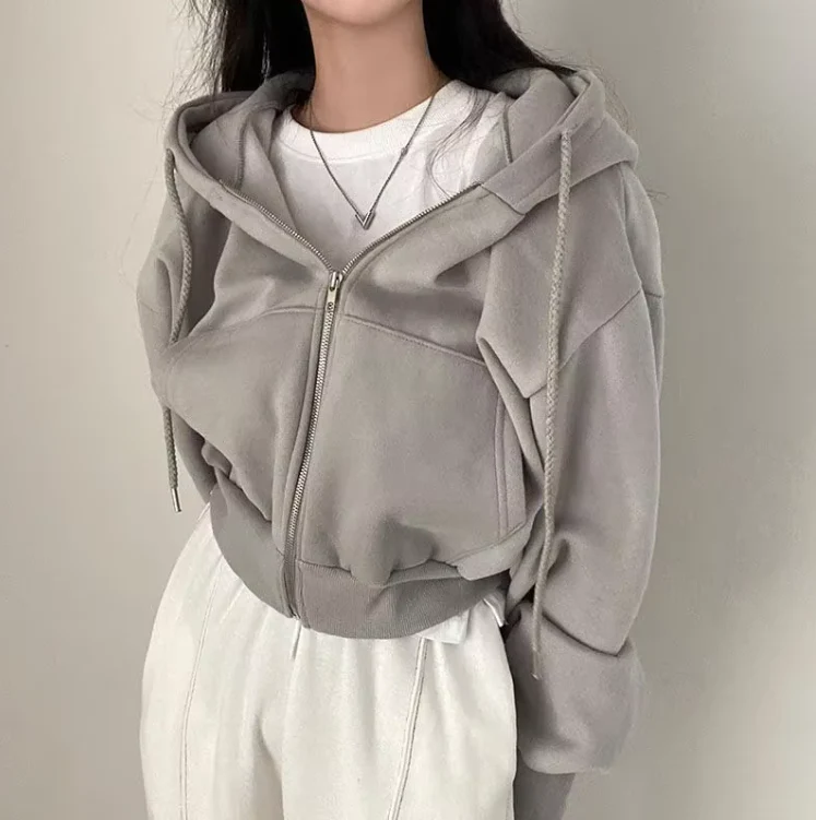 Naisten ylimitoitettu Crop Top huppari - Image 7