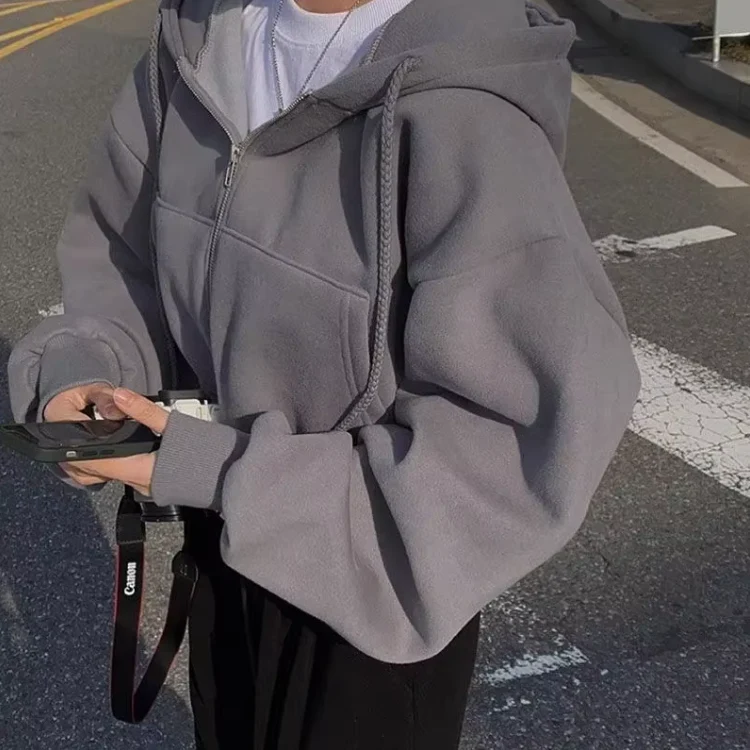 Naisten ylimitoitettu Crop Top huppari - Image 8