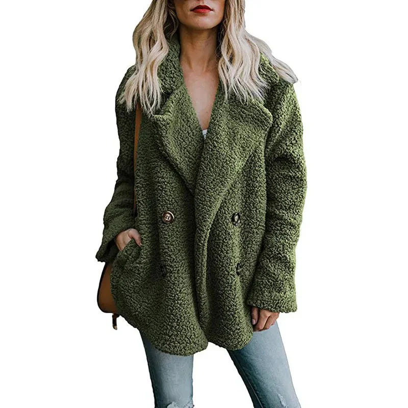 Naisten Ylisuuri Pörröinen Fleecetakki - Image 14