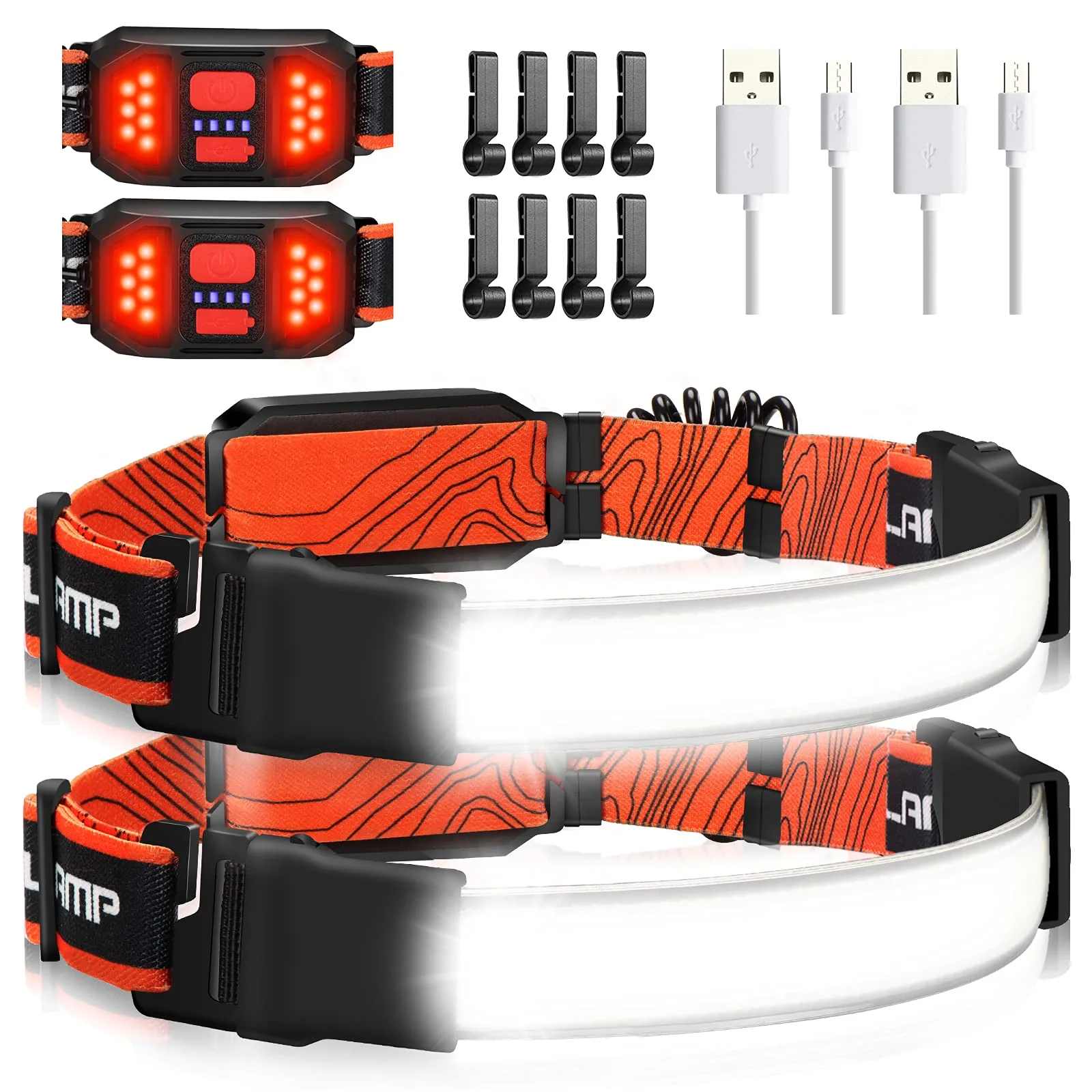 Otsalamppusarja 1000 lumenia USB-ladattava - Image 3