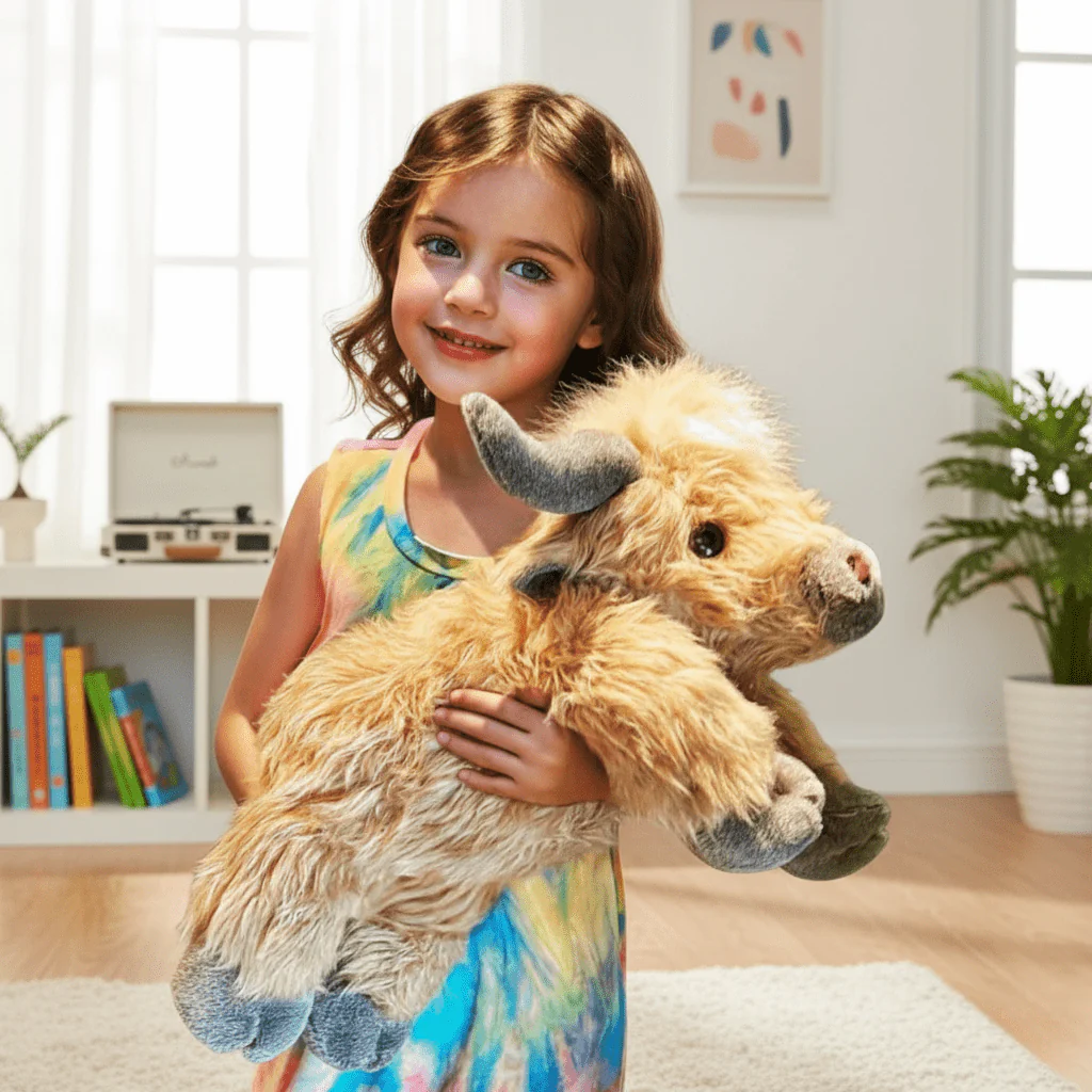 Pehmolelu Highland Cattle Realistinen Design - Image 2