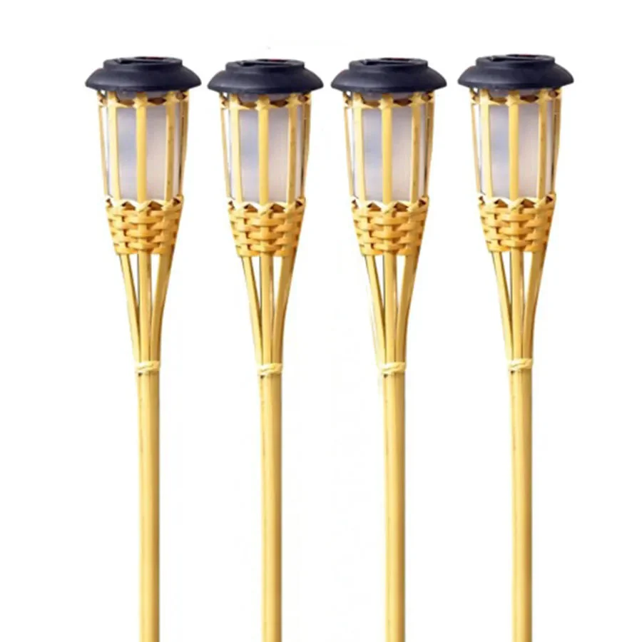 Puutarhalamput Aurinkoenergialla Toimivat Bambu Design