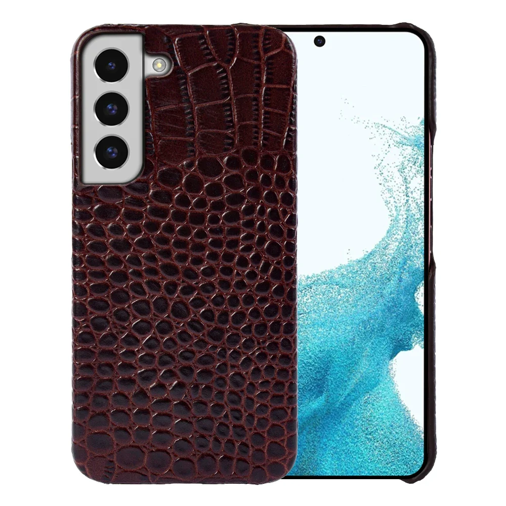 Samsung Galaxy S25, S24 S23, S22, S21, S20 Ultra Plus, S10 Puhelimen Nahkakotelo Krokotiilikuvio - Image 10