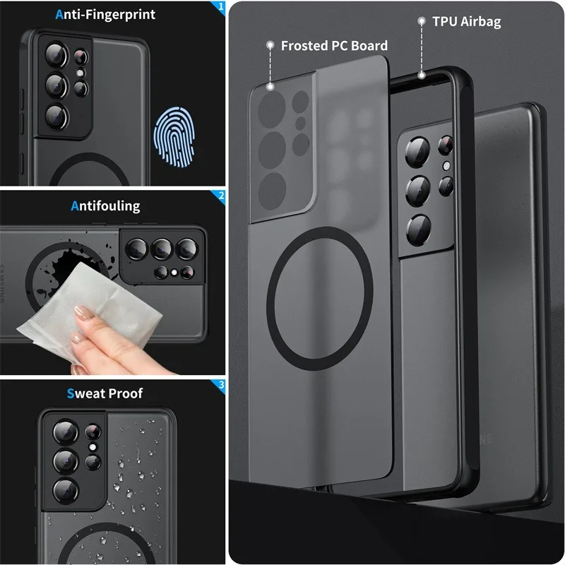 Samsung Galaxy S25 S24 Ultra Plus Phone Case Magnetic Closure Stylish - Image 4