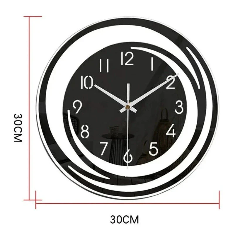 Seinäkello Moderni Minimalistinen Musta Akryyli - Image 8