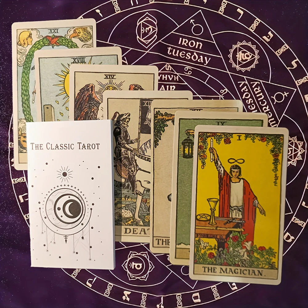 Tarot-korttisetti 78 korttia Mystinen Suunnittelu - Image 6