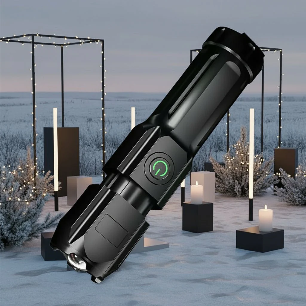 Tehokas LED-taskulamppu USB-latauksella ja zoom-toiminnolla - Image 3