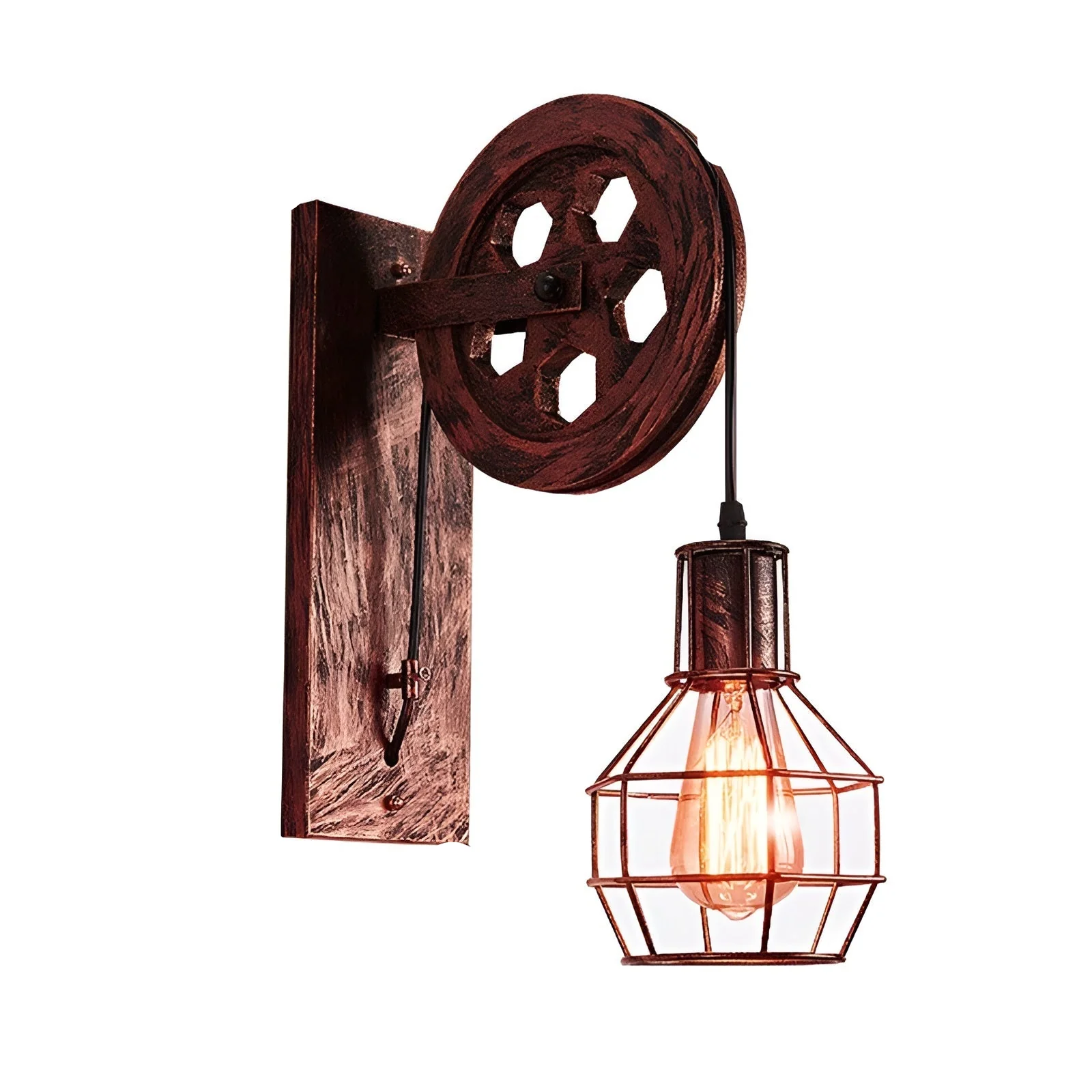 Teollinen LED-seinävalaisin Vintage-tyyliin