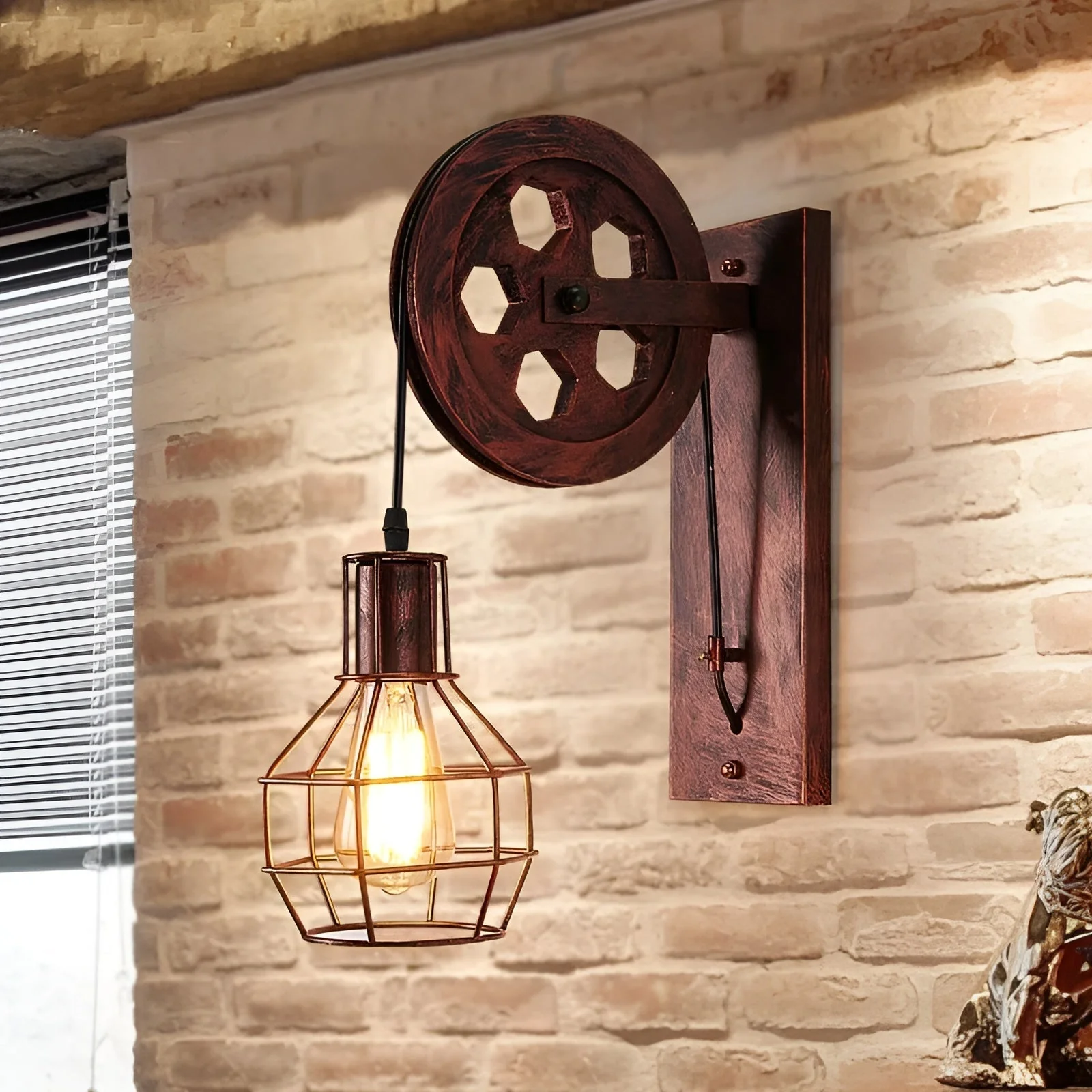 Teollinen LED-seinävalaisin Vintage-tyyliin - Image 3