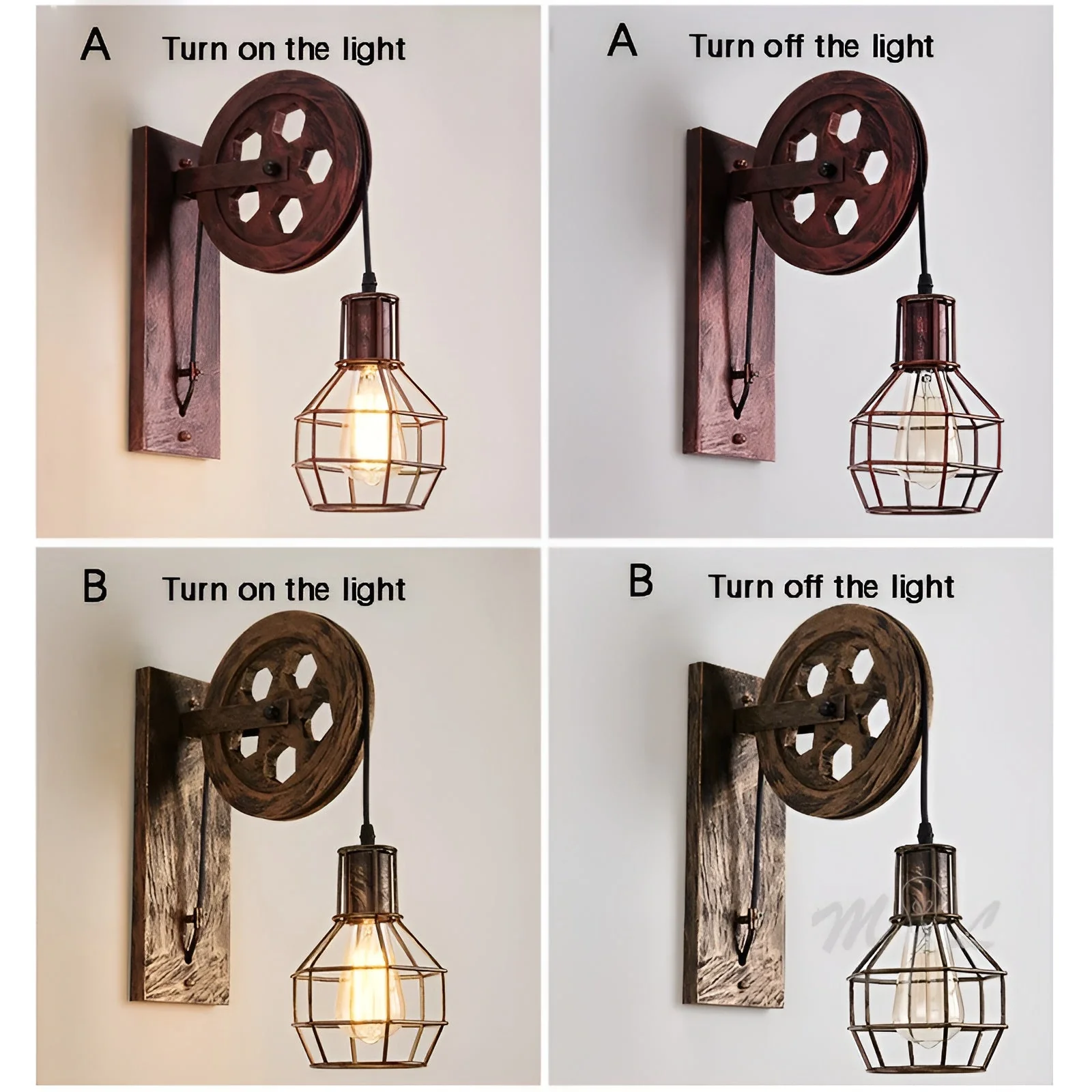 Teollinen LED-seinävalaisin Vintage-tyyliin - Image 6