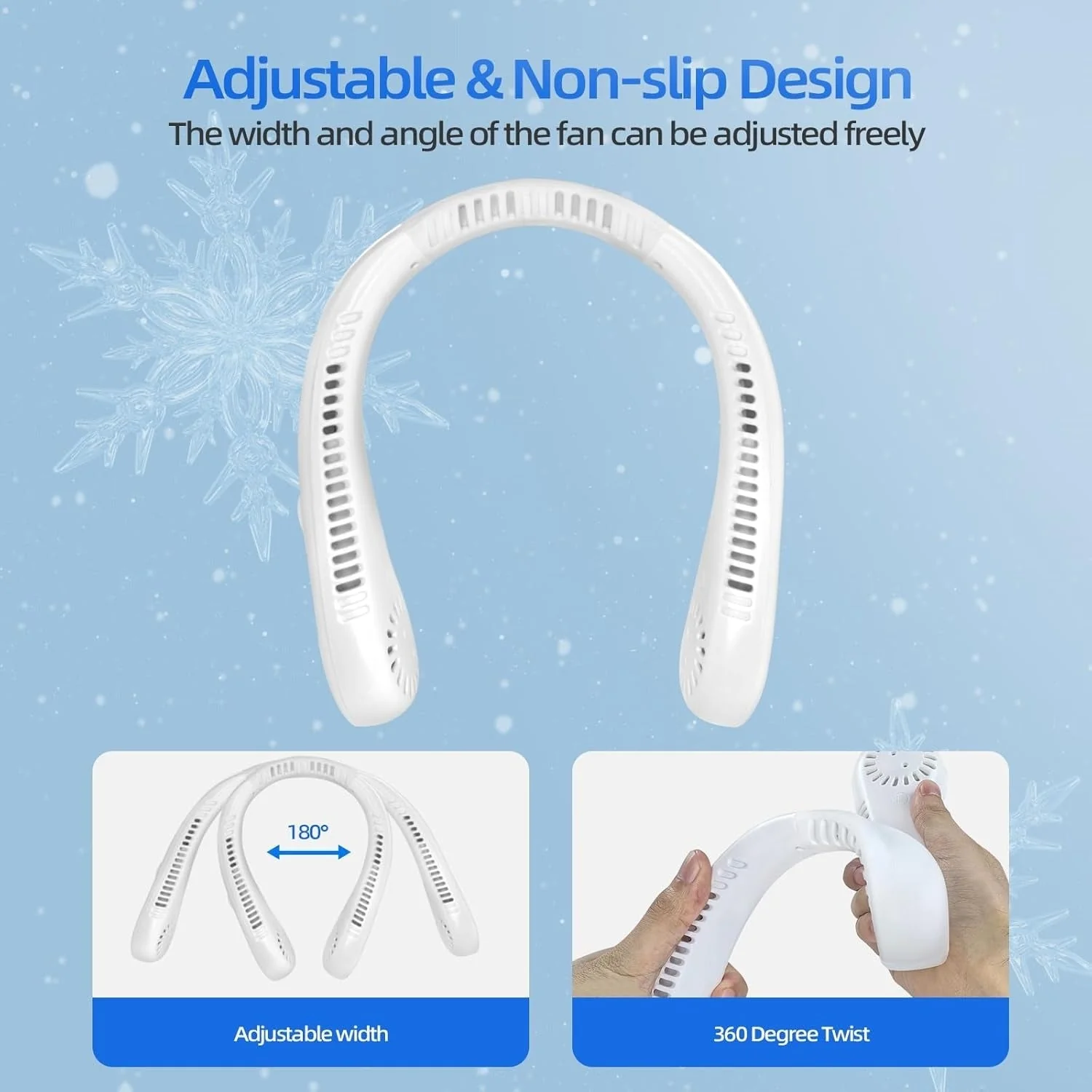 Unisex Kannettava Kaulatuuletin 5-Nopeuksinen Terätön Muotoilu - Image 6