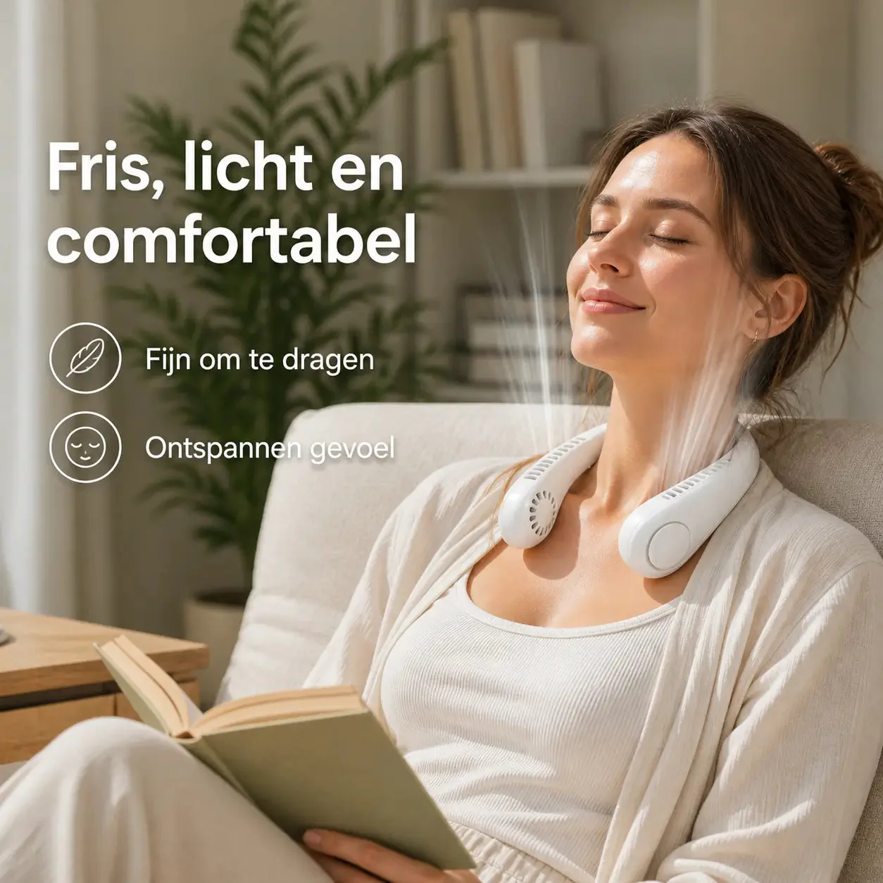 Unisex Kannettava Kaulatuuletin Säädettävillä Nopeuksilla - Image 8