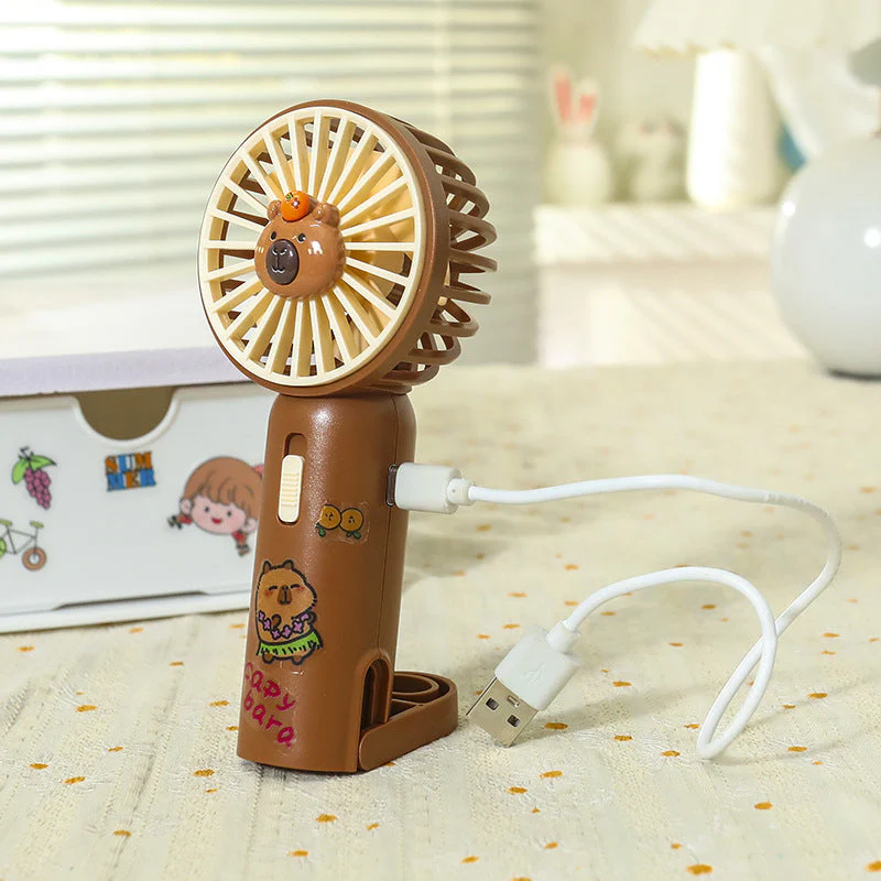 Unisex Kannettava USB-käsituuletin LED-valolla ja Pidikkeellä - Image 6