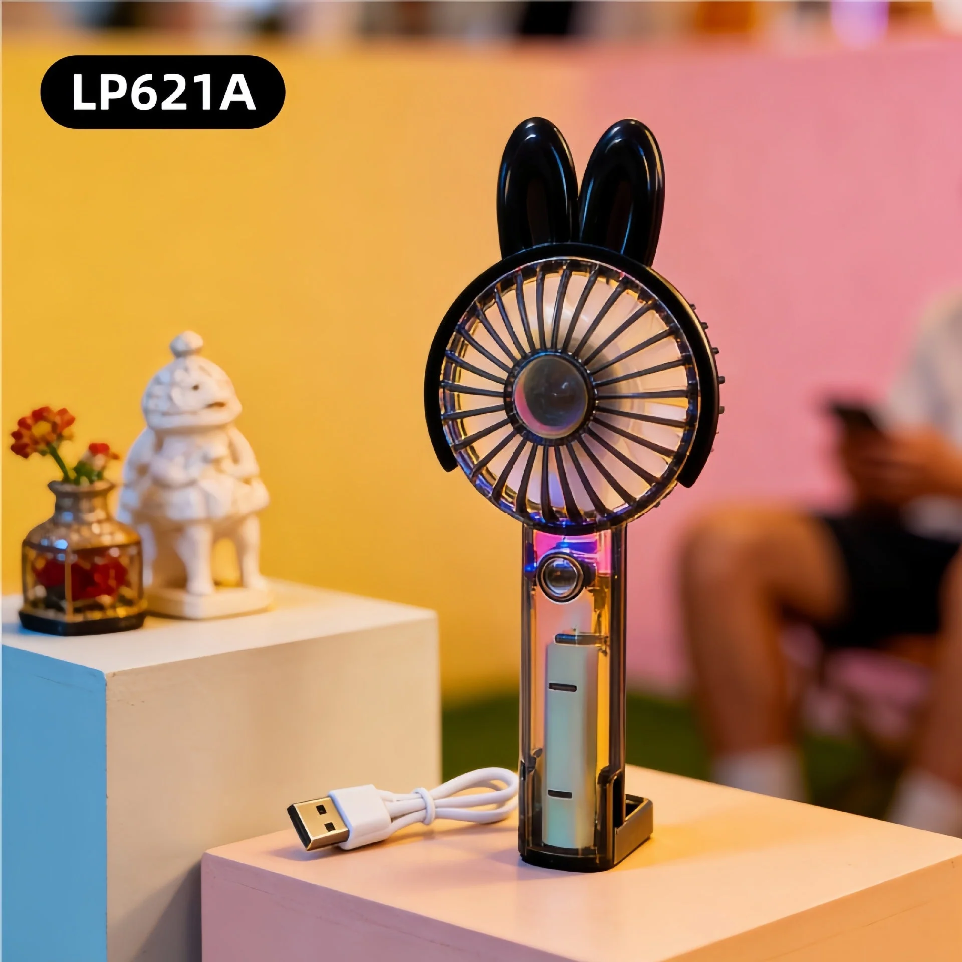 Unisex Minikäsituuletin USB-ladattava Taitettava Jalustalla - Image 2