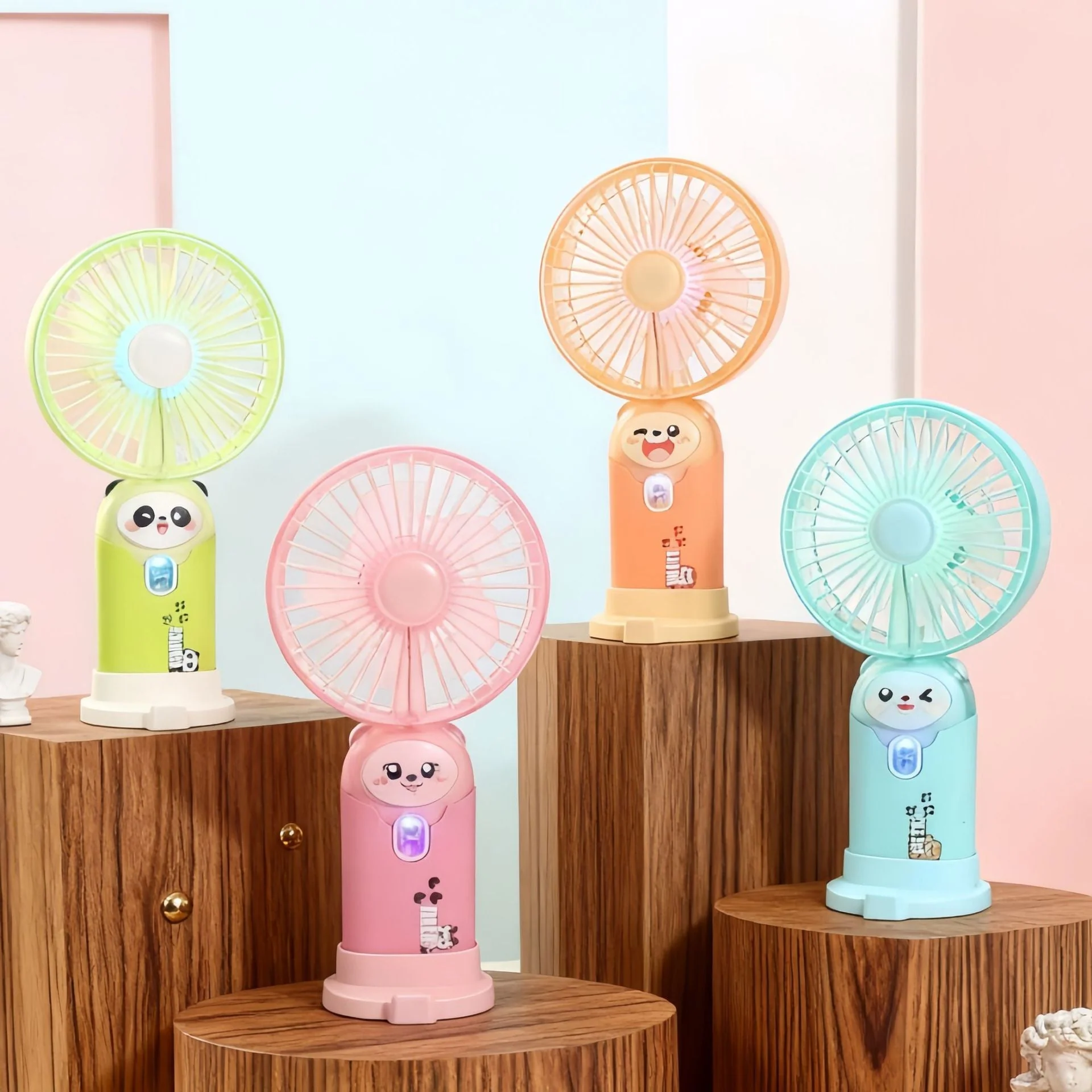 Unisex Minikäsituuletin USB-ladattava Taitettava Jalustalla - Image 3