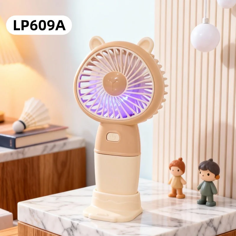 Unisex Minipöytätuuletin Ladattava USB-toiminnolla ja LED-tunnelmavalolla - Image 9