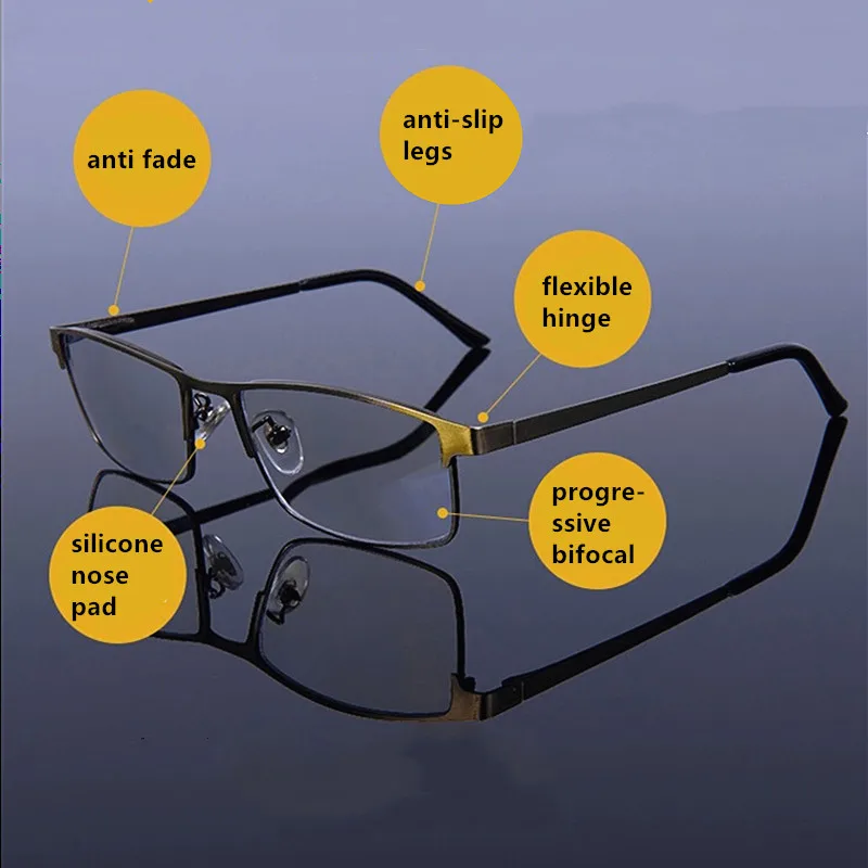 Unisex Progressiiviset Lukulasit Metallikehyksillä - Image 5