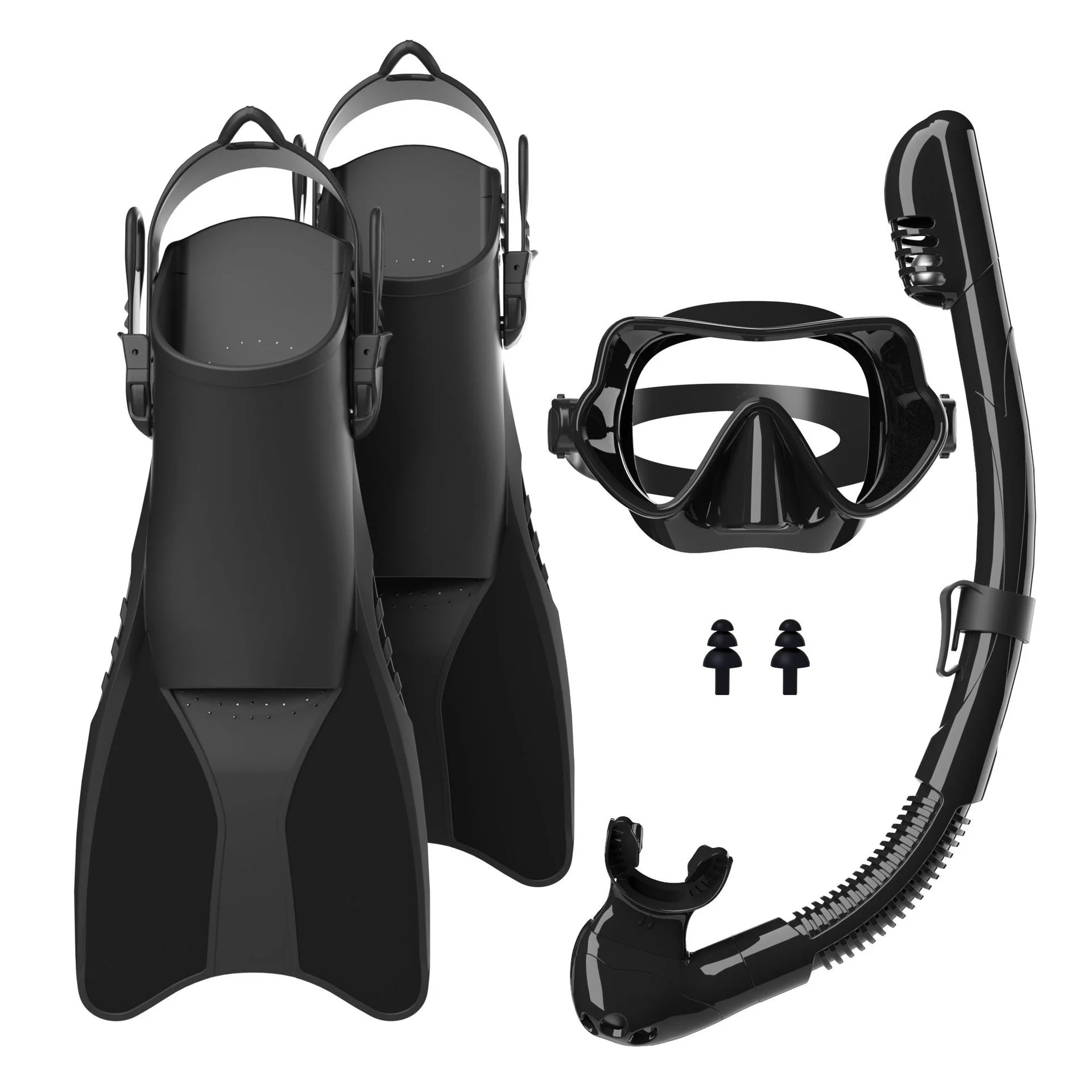 Unisex Snorkkelisarja Ergonomisella Sukellusnaamarilla ja Uimaevillä - Image 3