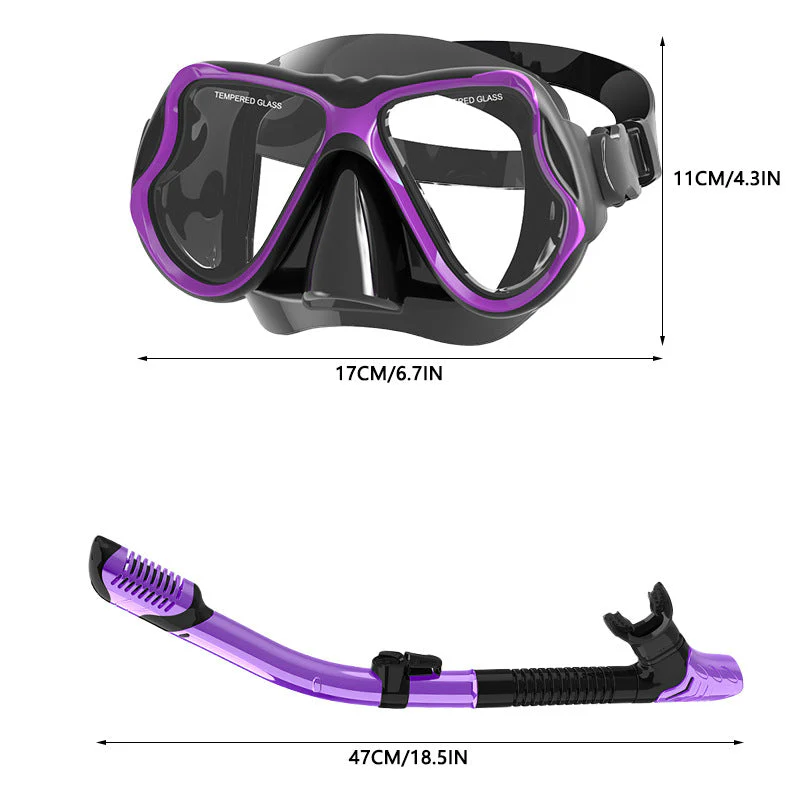 Unisex Sukellusnaamio Pehmeällä Reunuksella ja Huurtumisen Estolla - Image 3