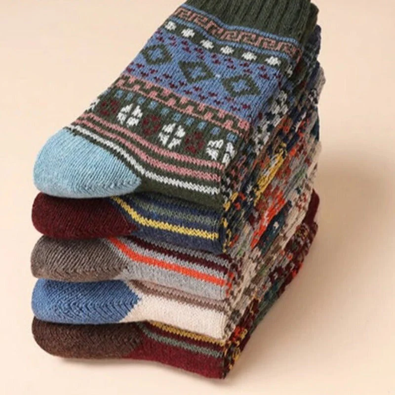 Unisex Talvisukat Värikkäillä Kuoseilla Hengittävä Materiaali - Image 2