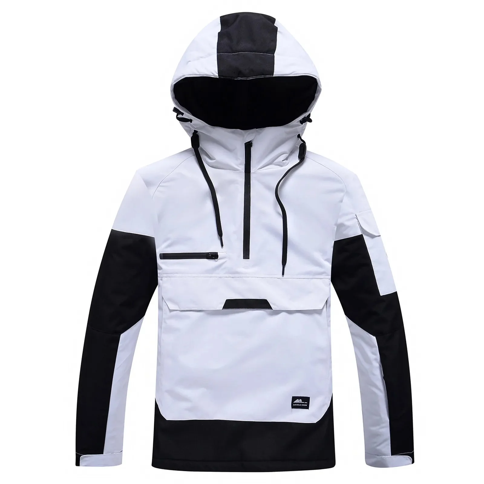 Unisex Talvitakki Hupulla Modernilla Muotoilulla - Image 2