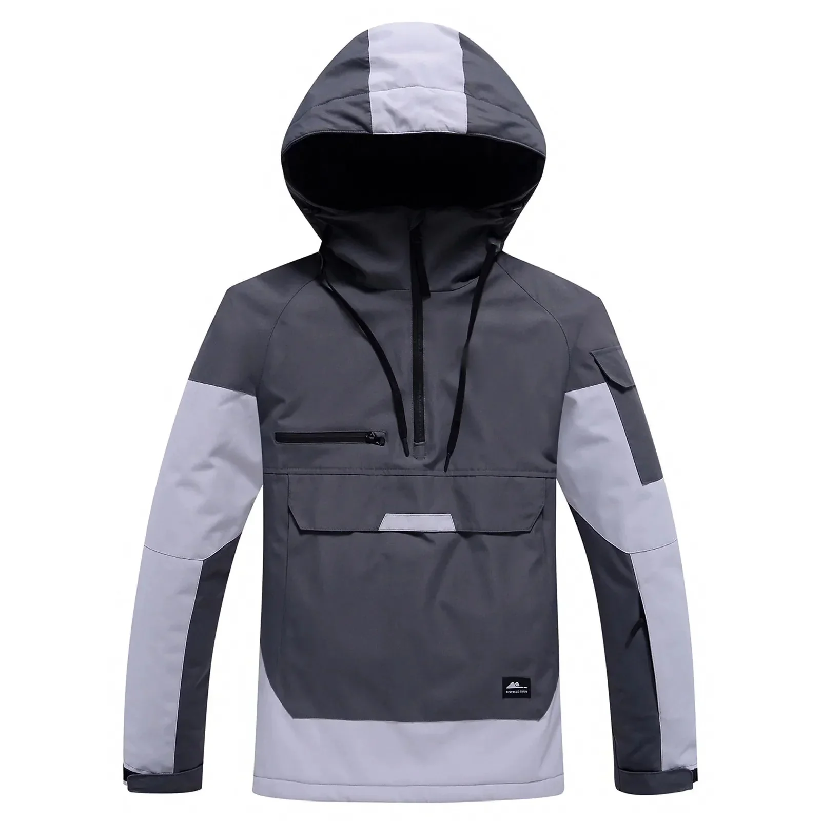 Unisex Talvitakki Hupulla Modernilla Muotoilulla - Image 6