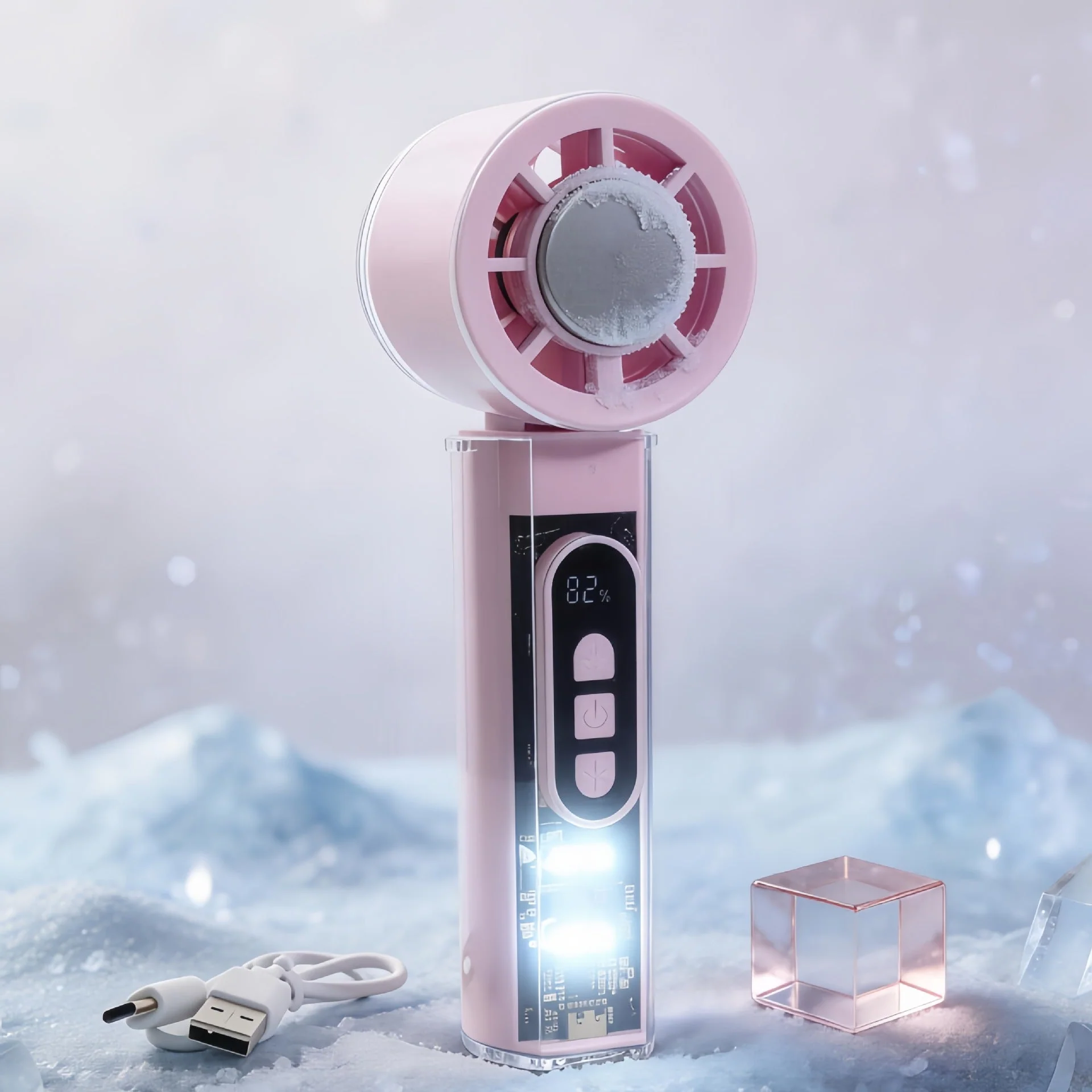 Unisex USB-kannettava käsituuletin sumutoiminnolla - Image 6