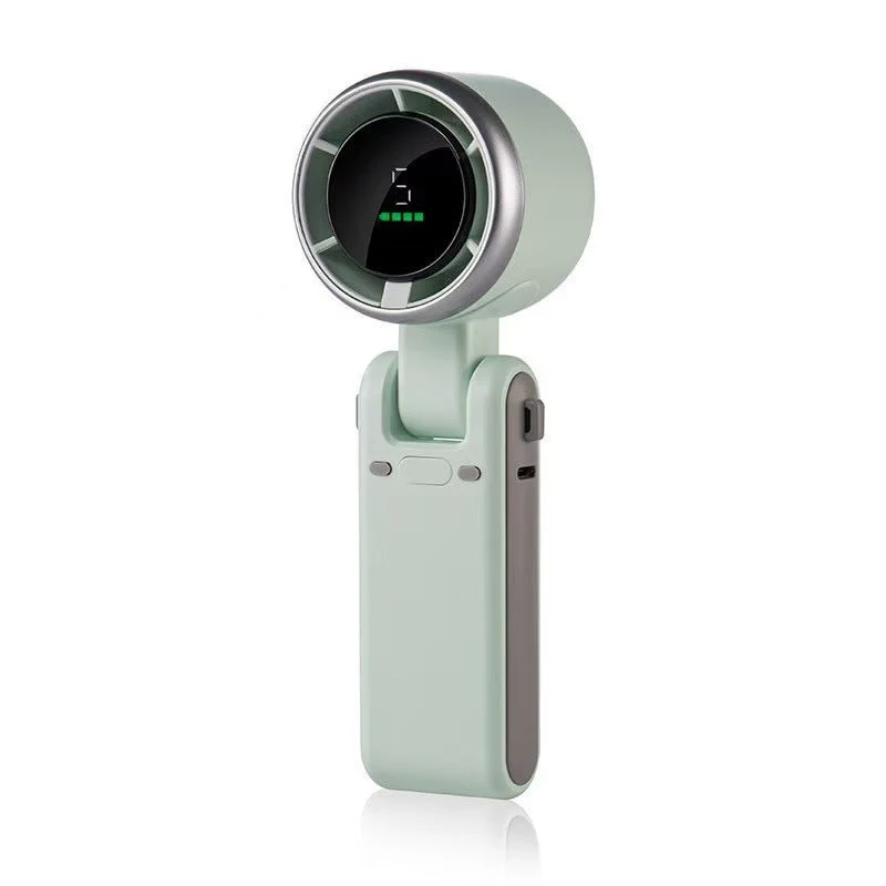 Unisex USB-ladattava kompakti kannettava tuuletin digitaalisella nopeusnäytöllä - Image 3