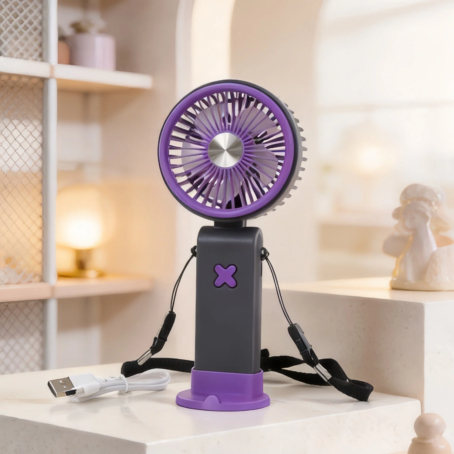 Unisex USB-pöytätuuletin Kompakti ja Ladattava - Image 6